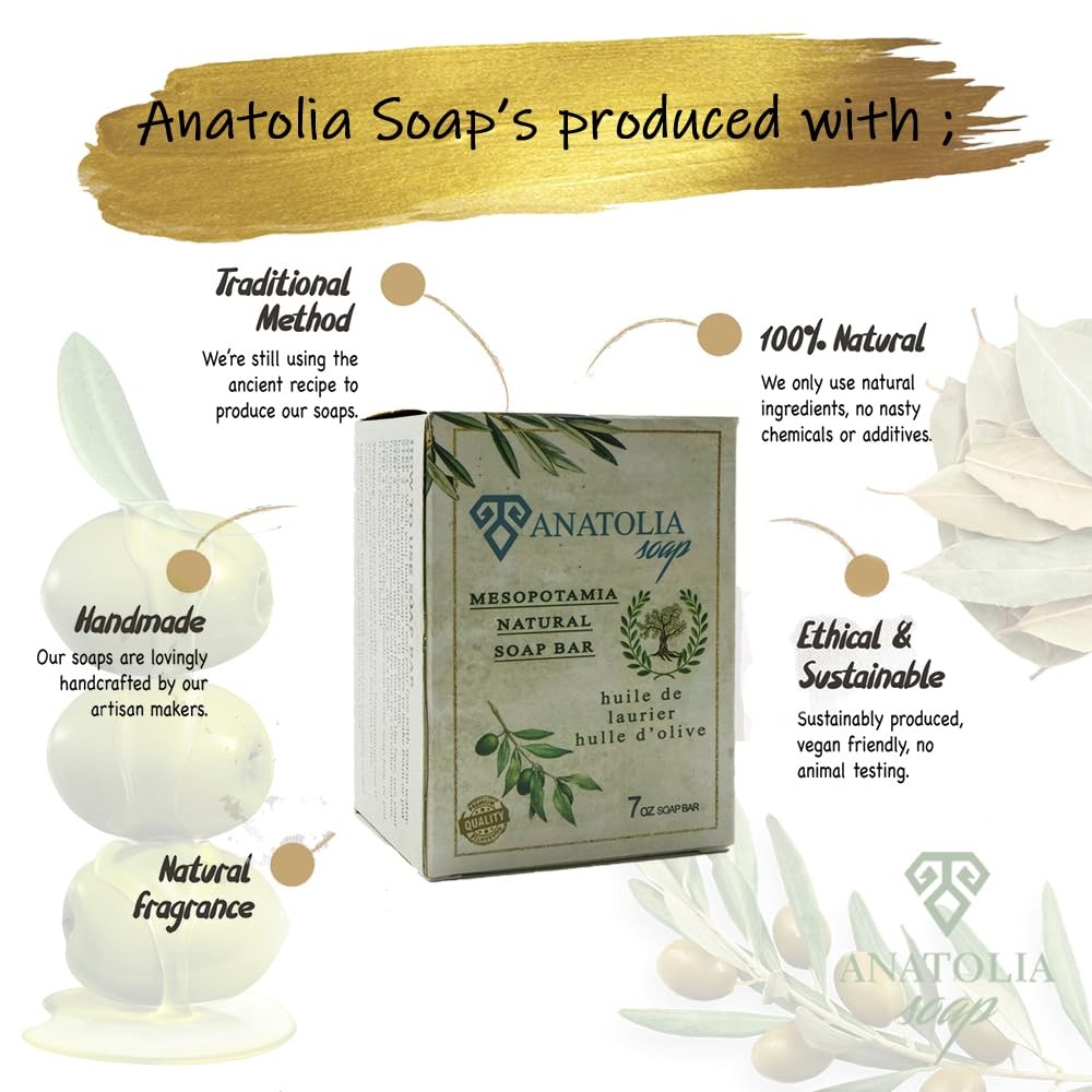 Anatolia Soap Organic Handmade Natural Castille Body For Men Women ( Laure…