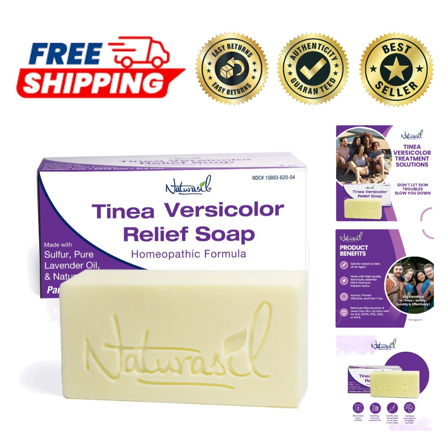 Fast-Acting Antifungal Soap with Micronized Sulfur – Gentle Relief for All Ages