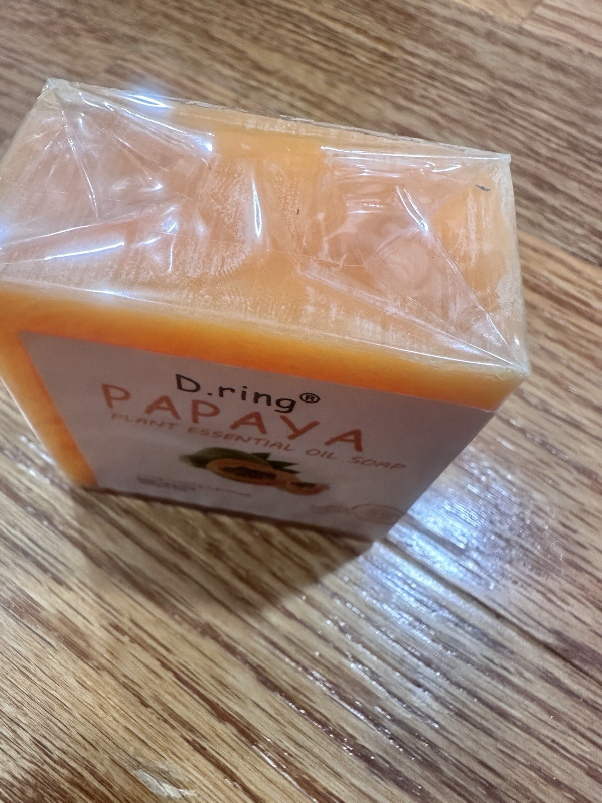 4PCS D.ring Papaya Plant Essential Oil Handmade Body Bar Soap 100g / 3.5 oz