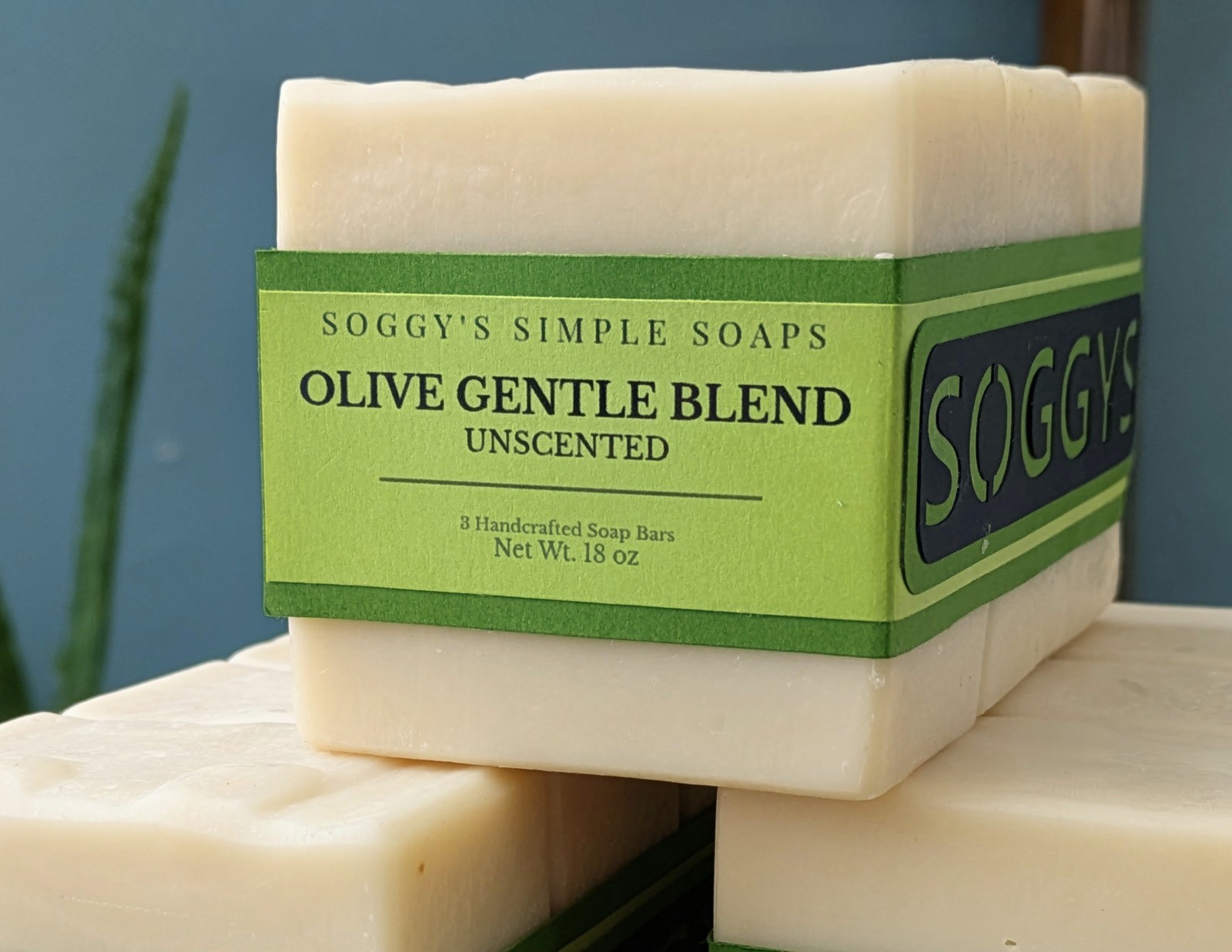 Olive Oil Soap Bars Set of 9 Unscented Handmade Cold Process Bulk Lot Gift