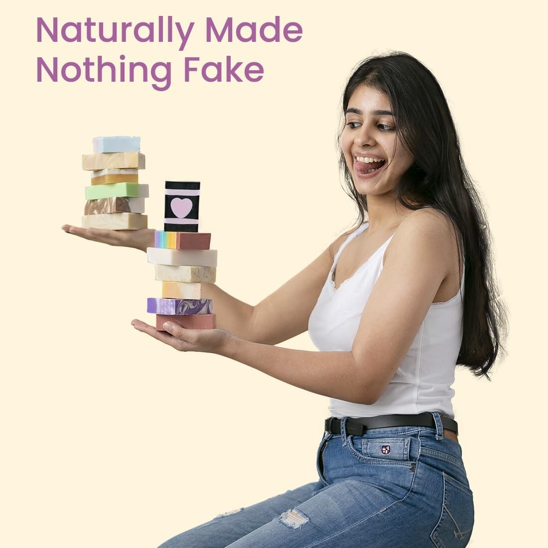Earth Rhythm Rainbow Goat Milk Soap Moisturises Soften the Skin Gentle Body100g