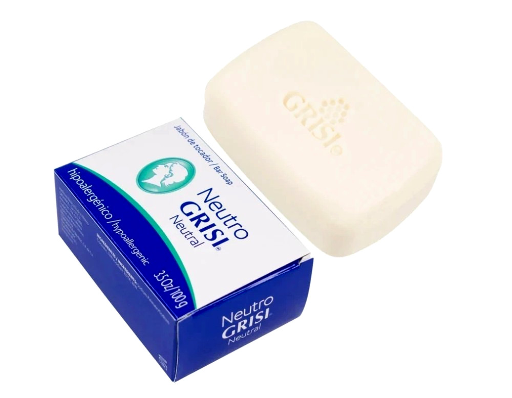 4-Neutro Grisi Neutral Bar Soap 3.5 OZ per Bar-Brand New & Sealed
