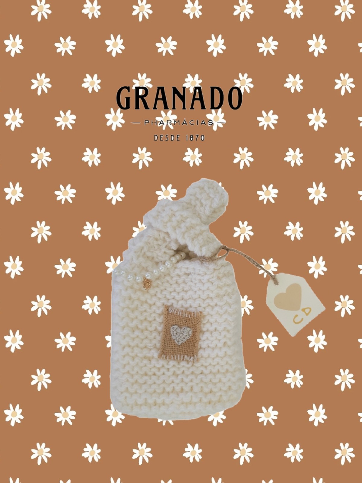 2 Brazil Granado Lavender Glycerin Soap Handmade Knitted Bag and Pearl Bracelet
