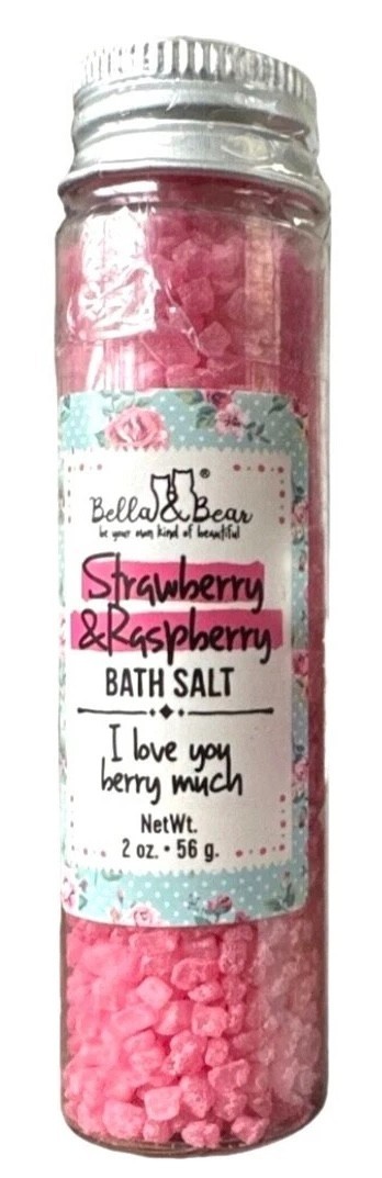 Lot of 4 Bella Bears Unicorn Dreams Strawberry & Raspberry Bath Salt Travel Size