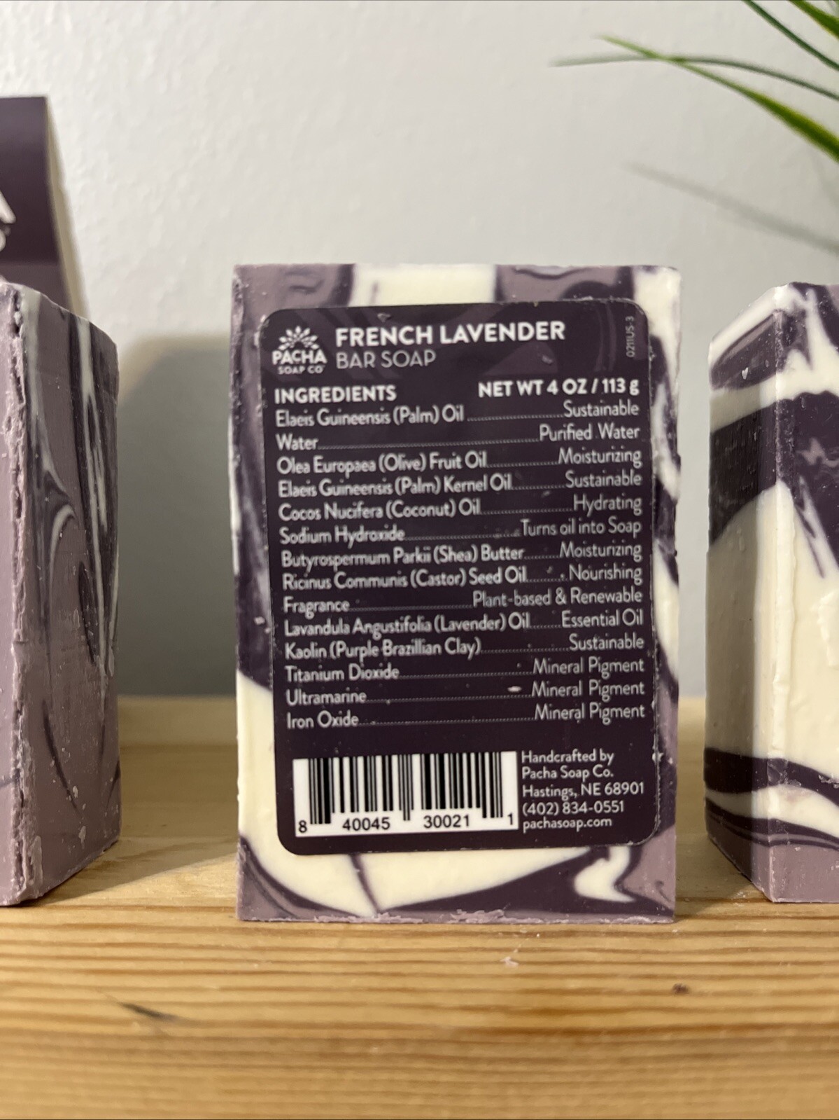 3 Pack Pacha Soap Company French Lavender Bar Soap Lavender Essential Oil 4 Oz