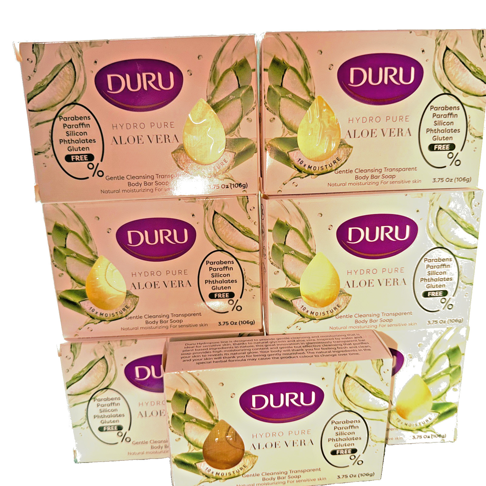 8 Duru Hydro Pure Aloe Vera 10X Moisture SENSITIVE SKIN Aloe Sunflower Oil 3.75