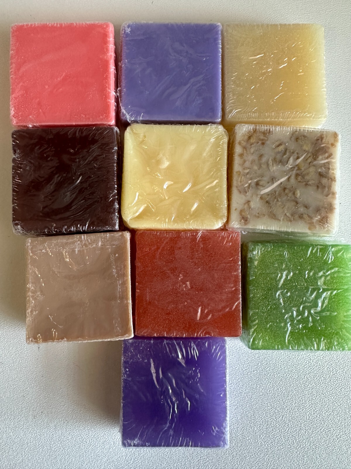 Saavy Natural Herbal Soap Bar Square Small Vegan Fruit Flower Oatmeal Tea 10x