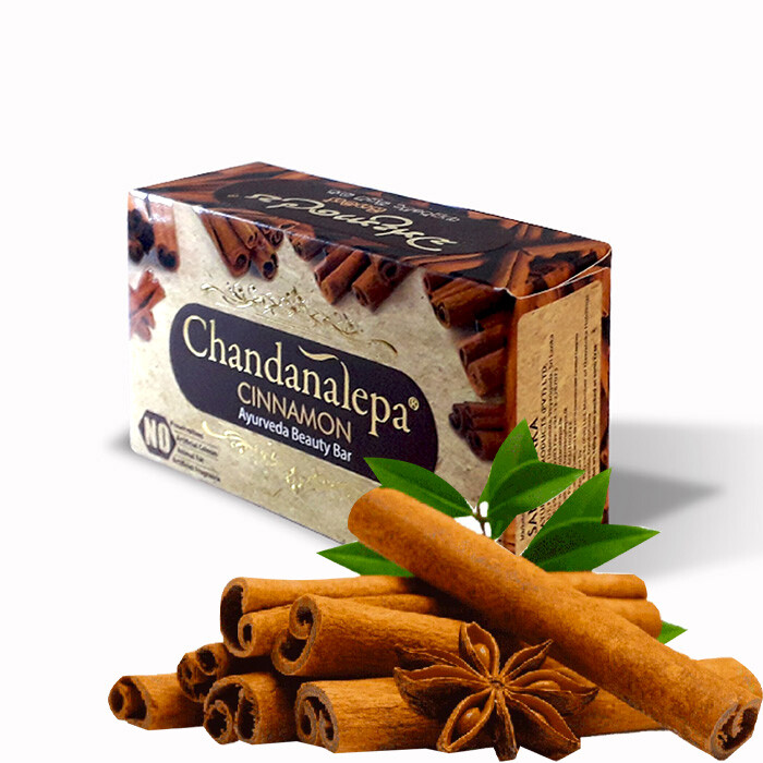 Cinnamon Ayurveda Herbal Soap Sri Lanka Chandanalepa Beauty Body Health 100g