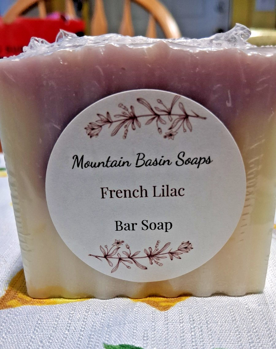 Mountain Basin Soaps, French Lilac, 4 to 4.5 Oz bar