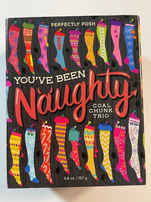 Perfectly Posh You’ve Been Naughty Coal Chunk Trio Bath Gift Set 5.6 oz RETIRED