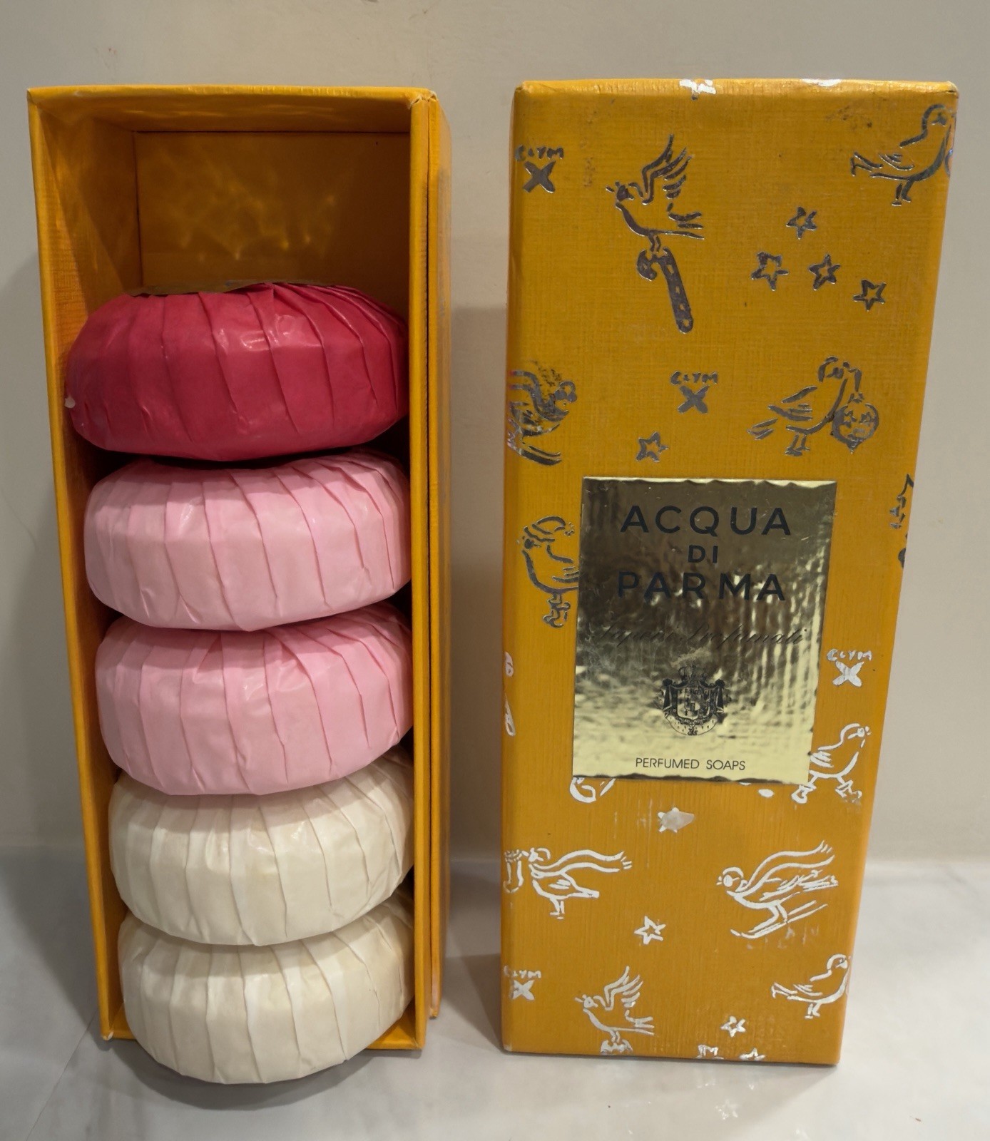 Rare Acqua di Parma 5 Pcs Le Nobili Soap Collection 2x 50g/ 1.7 oz