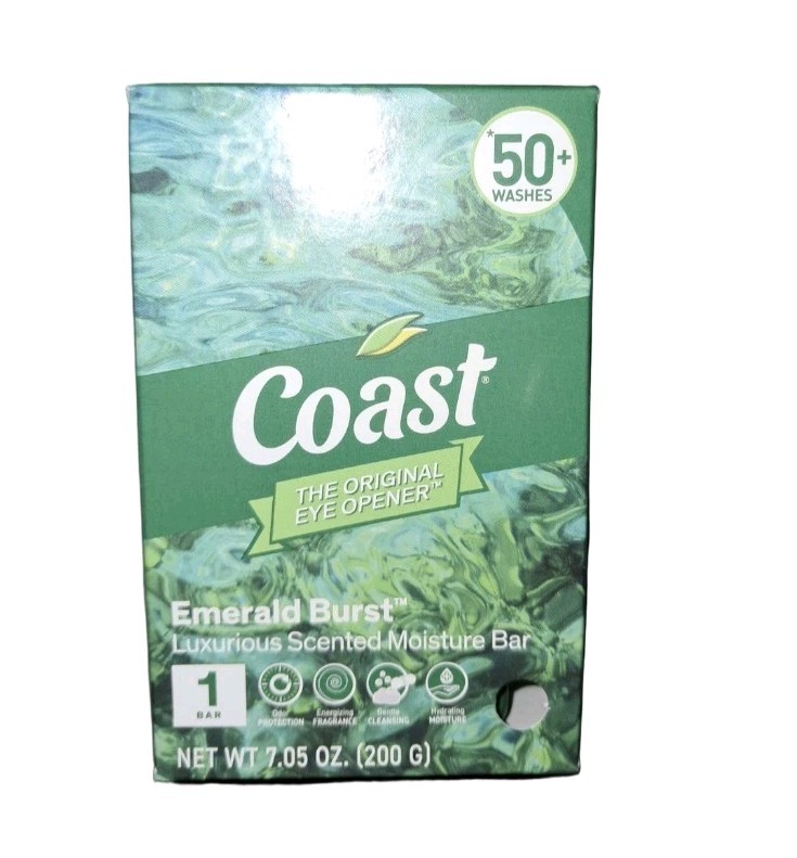 💚 COAST 💚 (7.05 Oz.) 💚🫧 ●EMERALD BURST● 💚🫧 Luxurious Scented Moisture Bar.