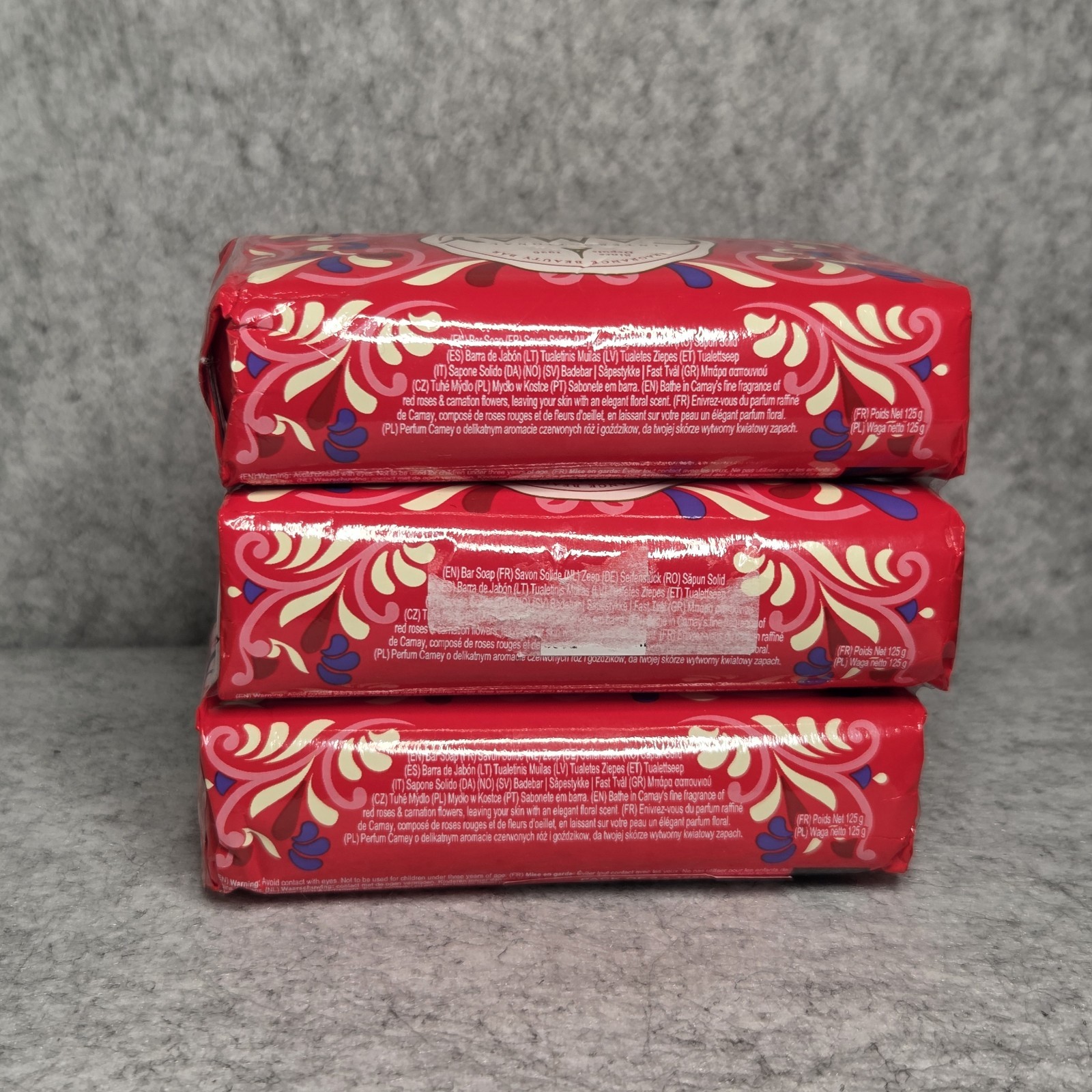 Camay International Classic Bar Soap 3 Bars Per Pack 125g Each Rose Essence
