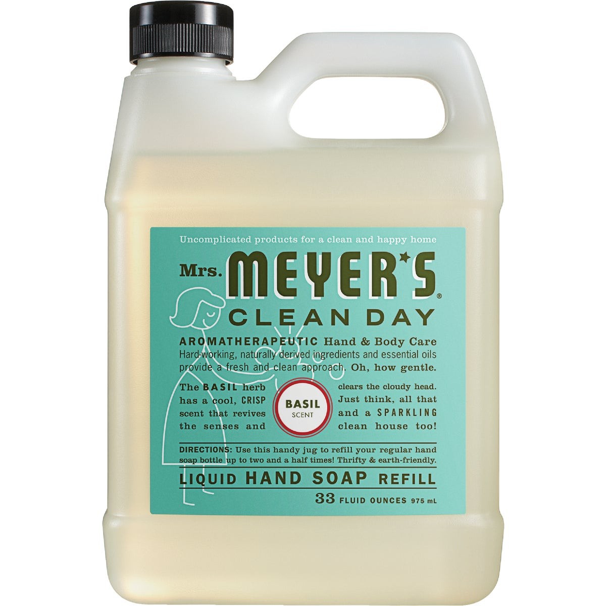 Mrs. Meyer’s Clean Day 33 Oz. Basil Liquid Hand Soap Refill 14163 Pack of 6 Mrs.