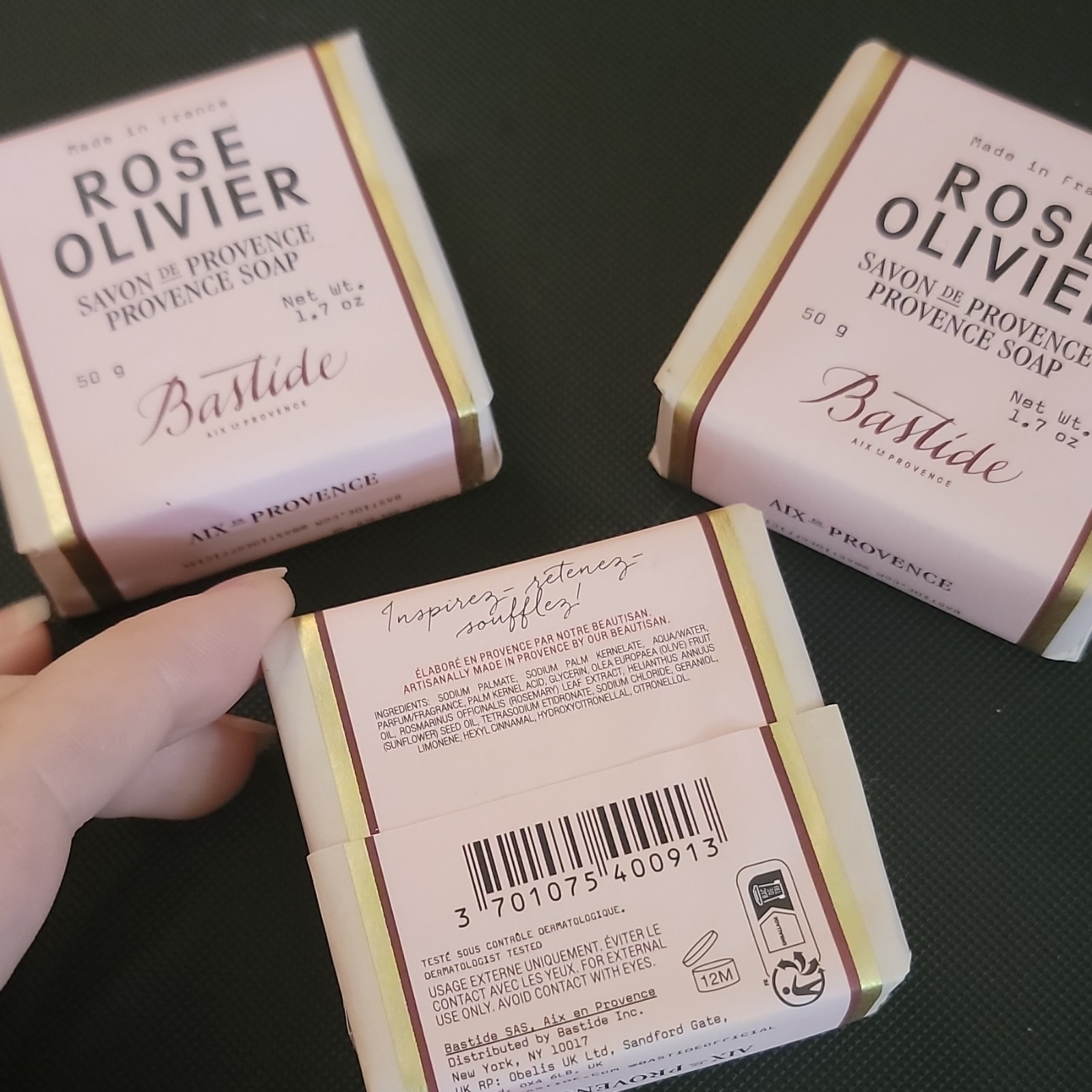 Bastide Rose Olivier Aix-en-Provence Provence Soap Bar 1.7 oz Travel Size Rose