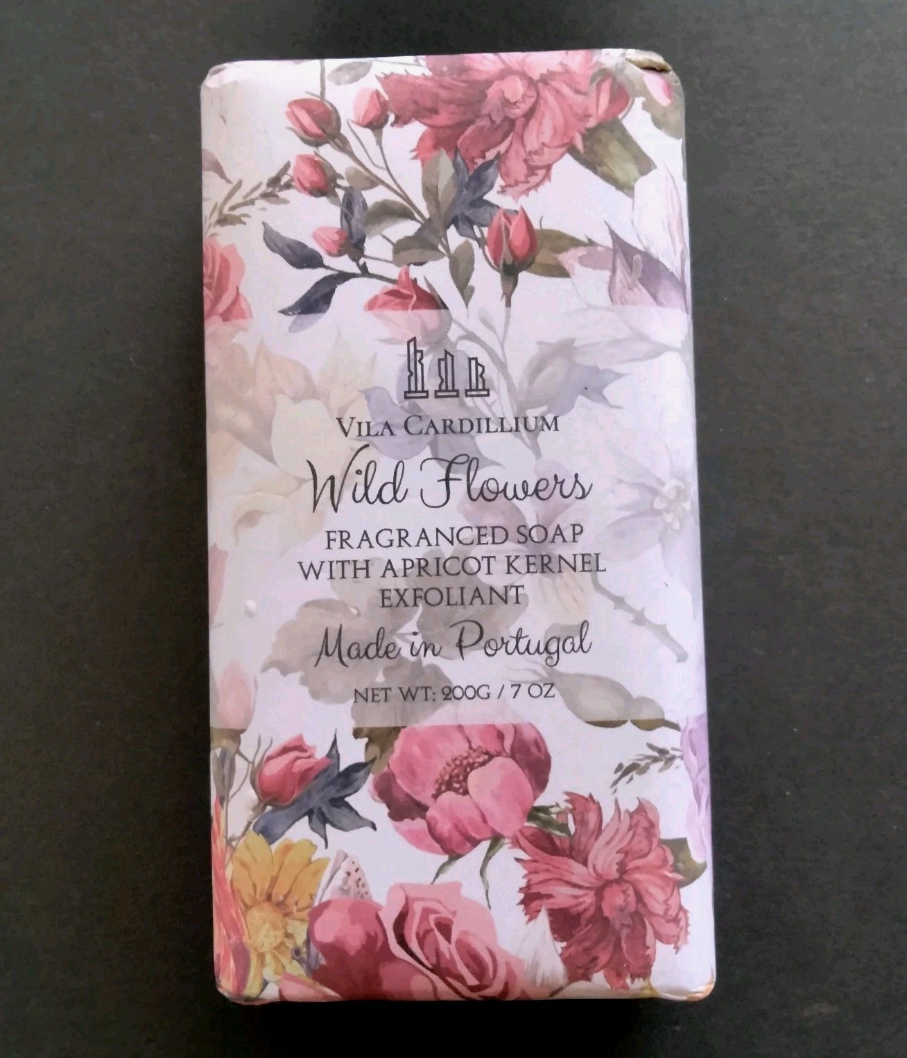 VILA CARDILLIUM Soap Wild Flowers 7 oz Apricot Kernel Exfoliant PORTUGAL New