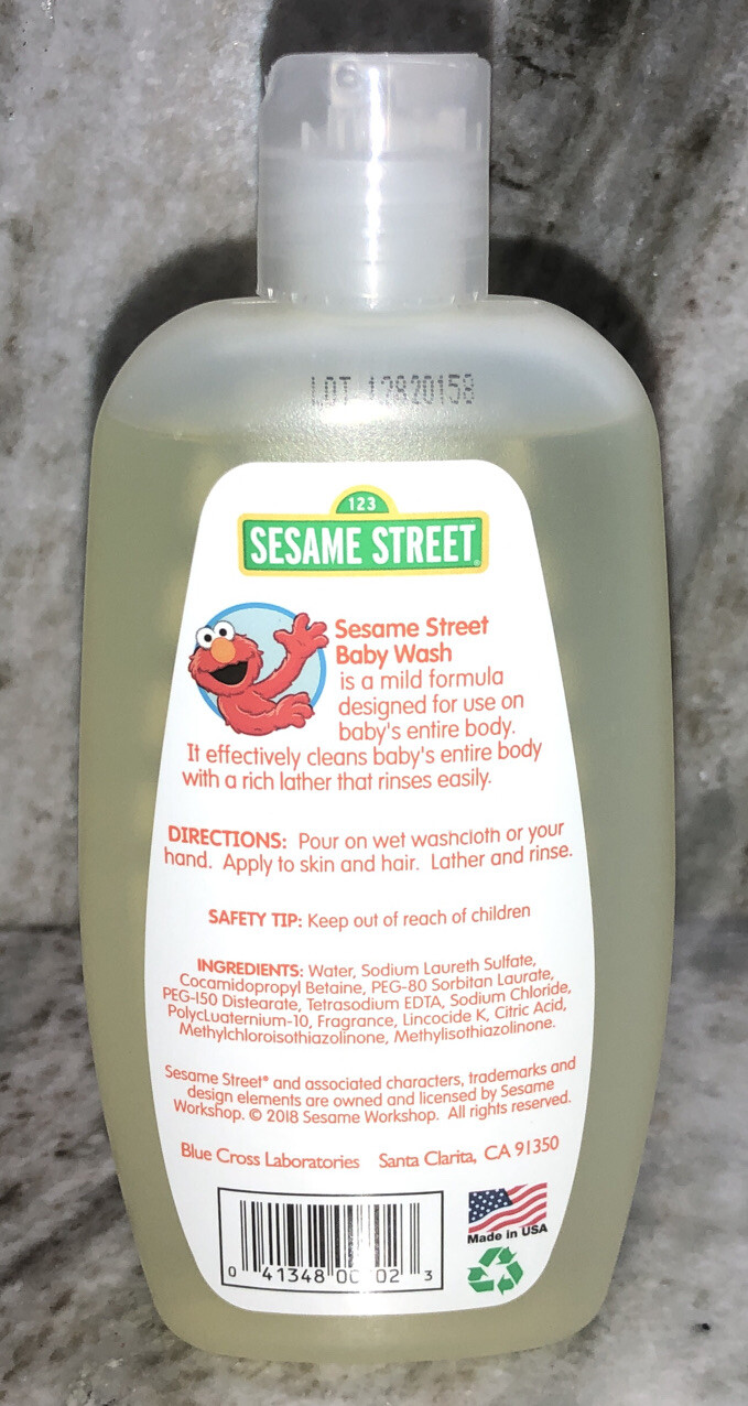 Sesame Street Baby Wash-Gentle Formula-1 ea 10 fl. oz. /296 ml.Blt-SHIPS N 24HRS
