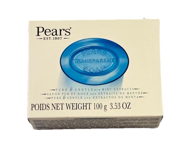 BLUE MINT Pears Transparent Soap 3.53 oz (x1) NEW