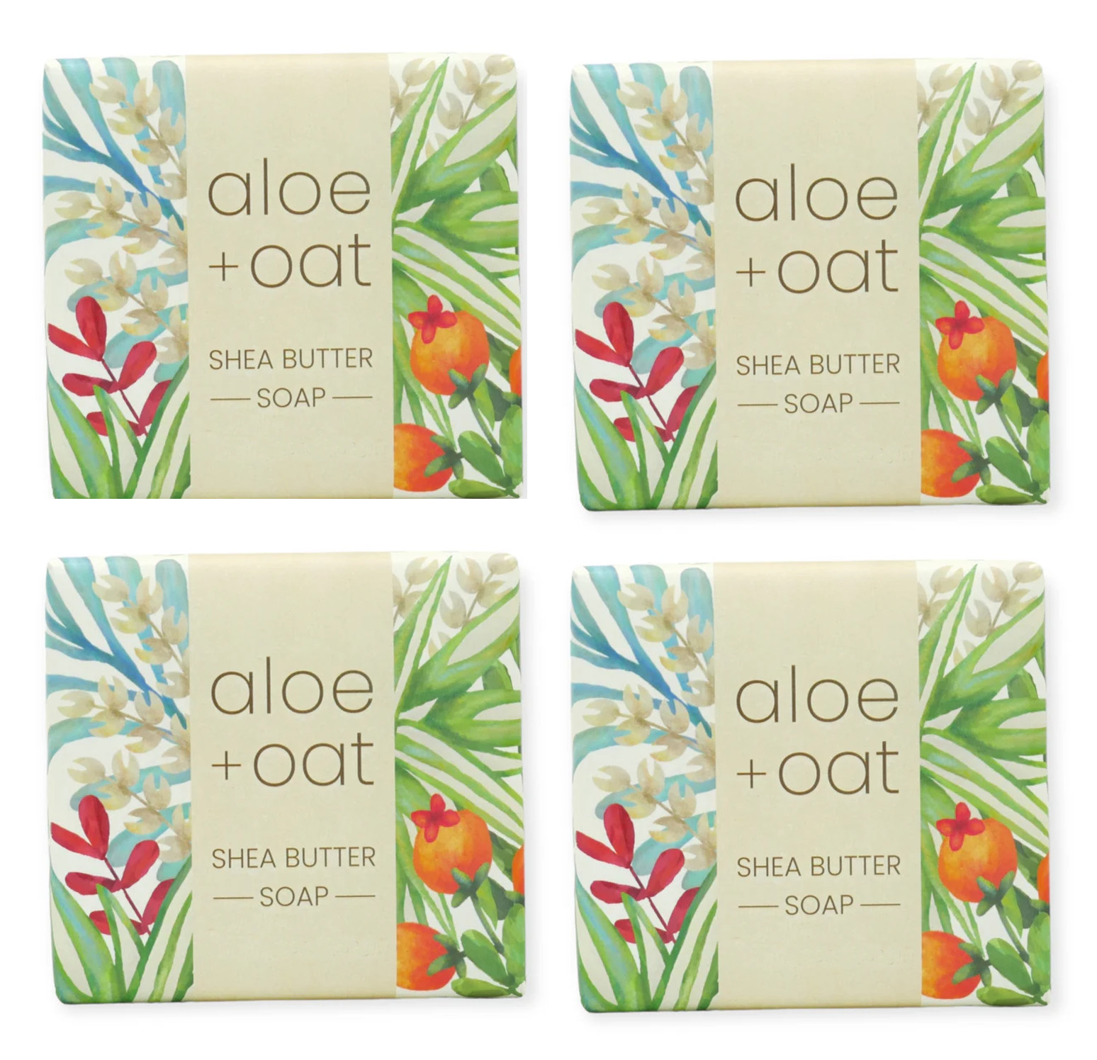 Greenwich Bay 1.9oz Soap Bar, Aloe & Oat – Set of 4 (R5H029)