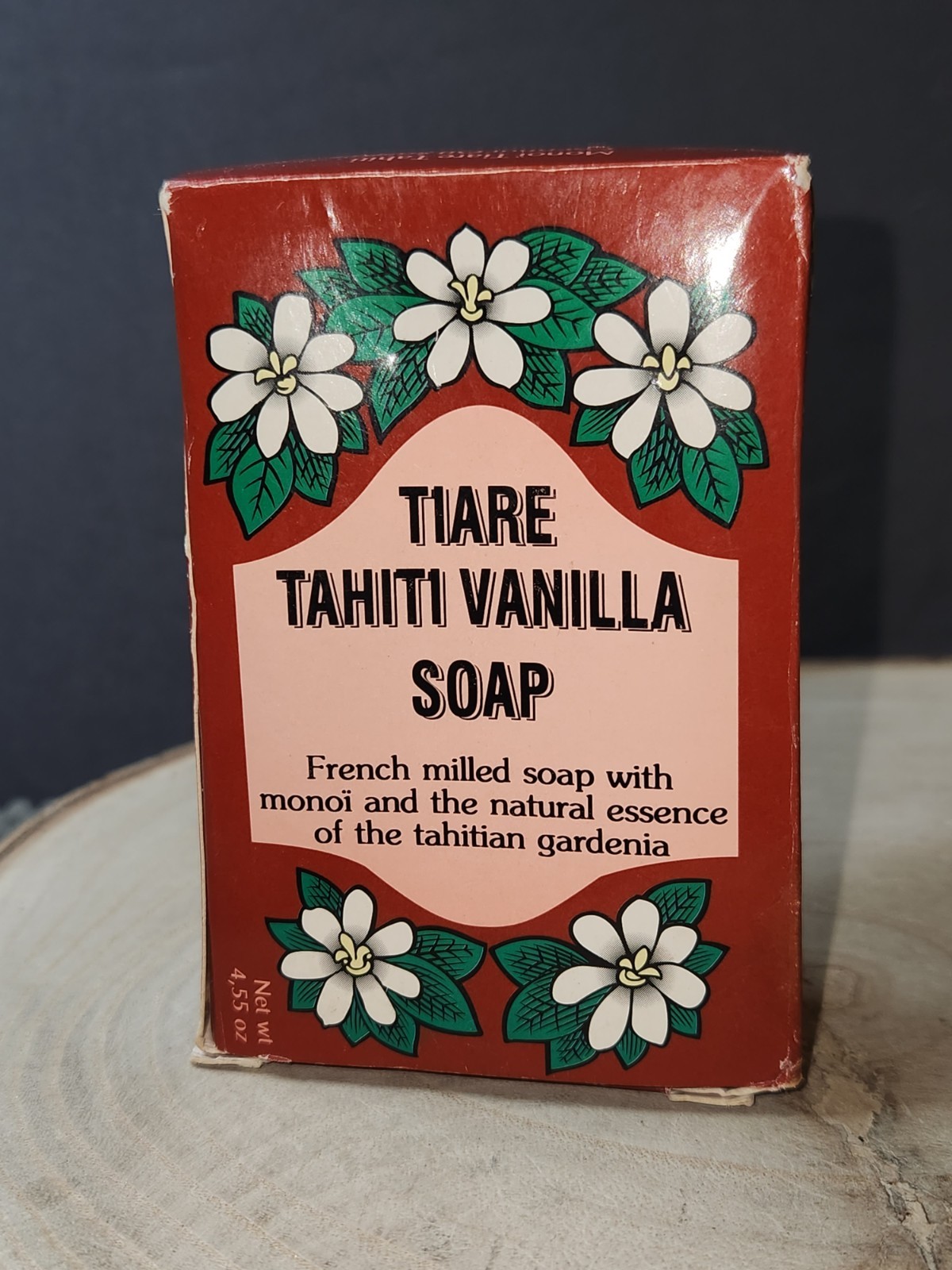 Monoi Tiki Tahiti Soap Bar Vanilla Scent Coconut Oil Soap 4.55 oz~NEW