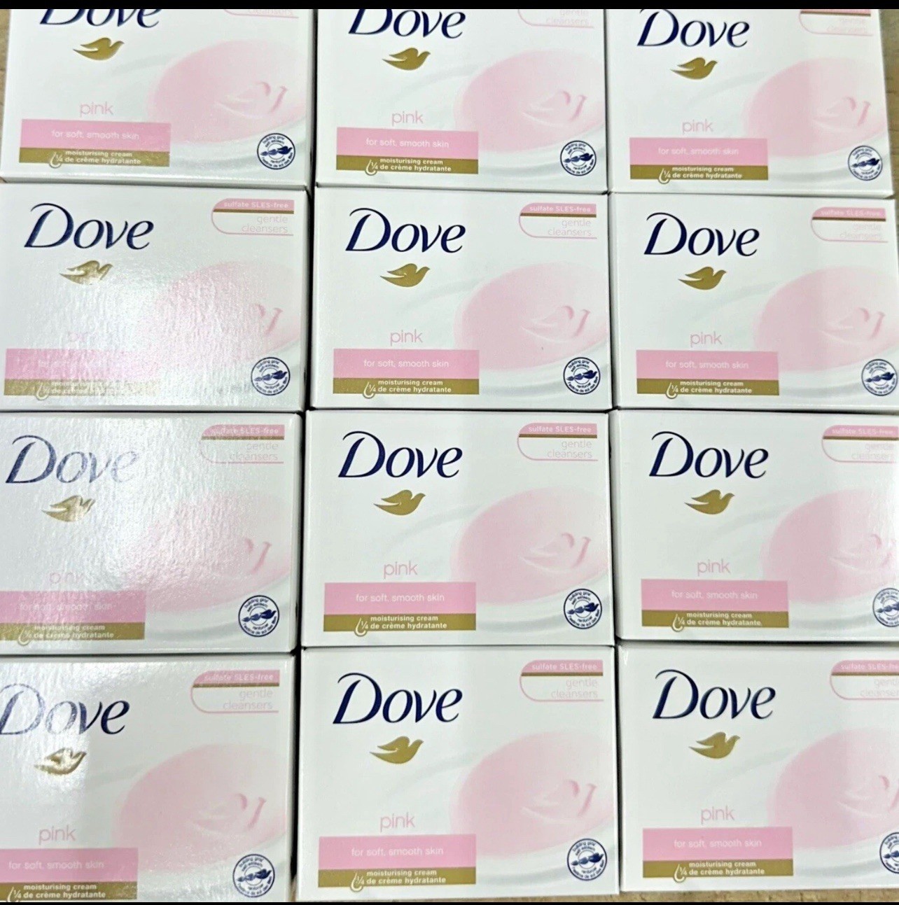 Dove Pink Beauty Cream Bar Soap, 100 Gram-12 BARS