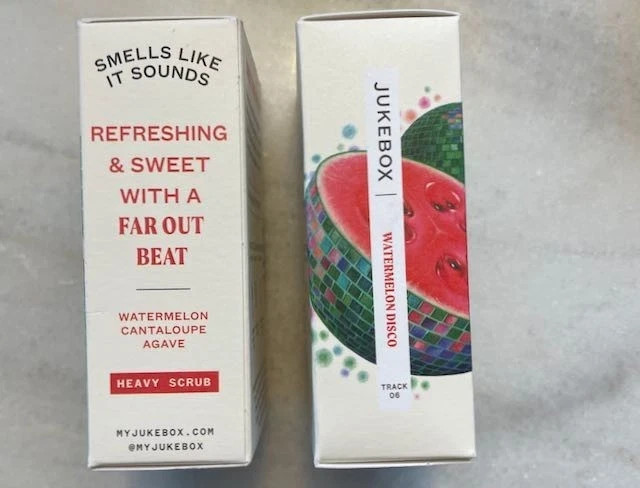 2PK! Jukebox Women Natural Bar Soap, Watermelon Disco Bathroom Bath Soap 4.5 oz