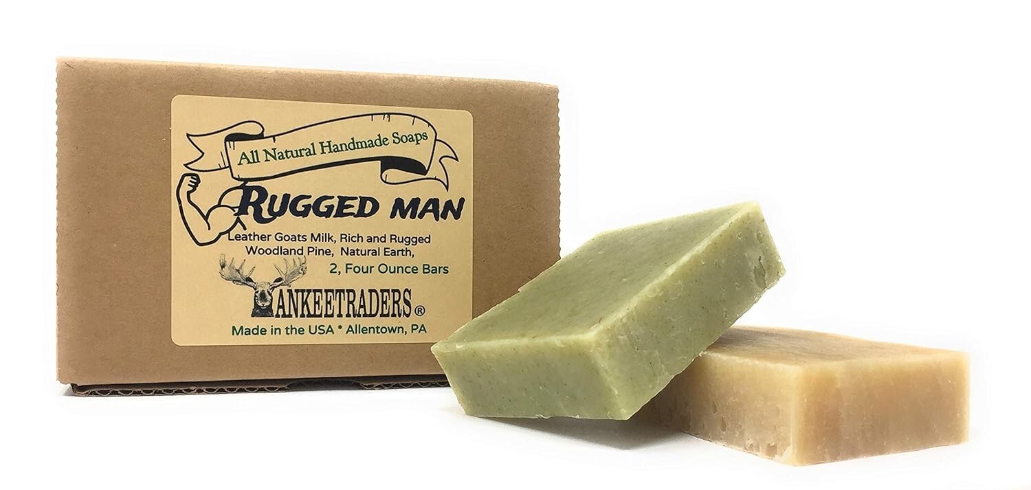 YANKEETRADERS Rugged Man Assortment – Natural, Vegan, Soap / 2, 4 oz bars