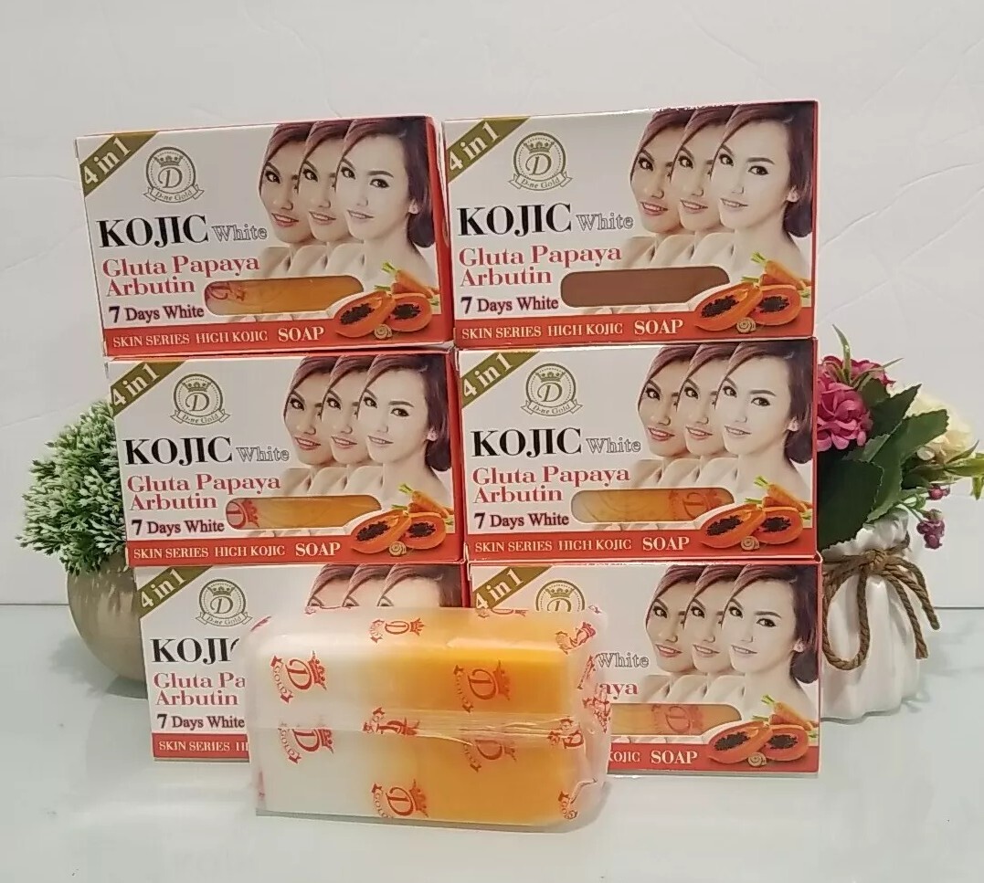 6X Kojic white Gluta Papaya Arbutin 7days White Soap 160g 4 in 1 Free Shipping