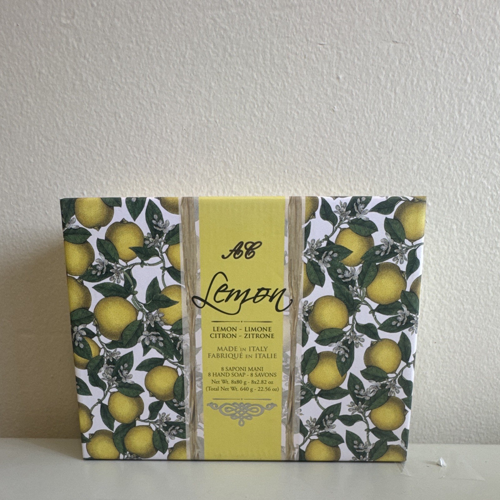 8 Saponerie Mario Fissi Lemon Hand Soap Bars Hand Made Italy Multipack 22.56oz