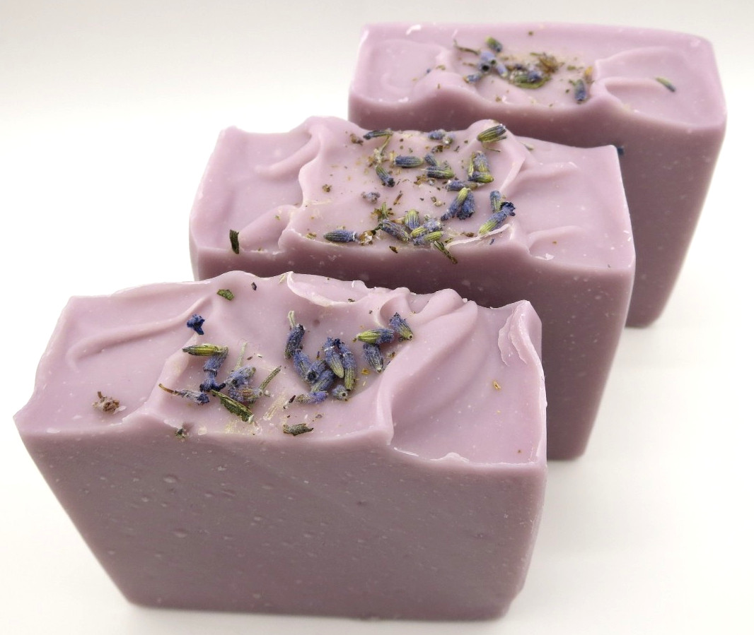 NATURAL HANDMADE LAVENDER SOAP COLD PROCESSED VEGAN NON-TOXIC UNISEX 4oz