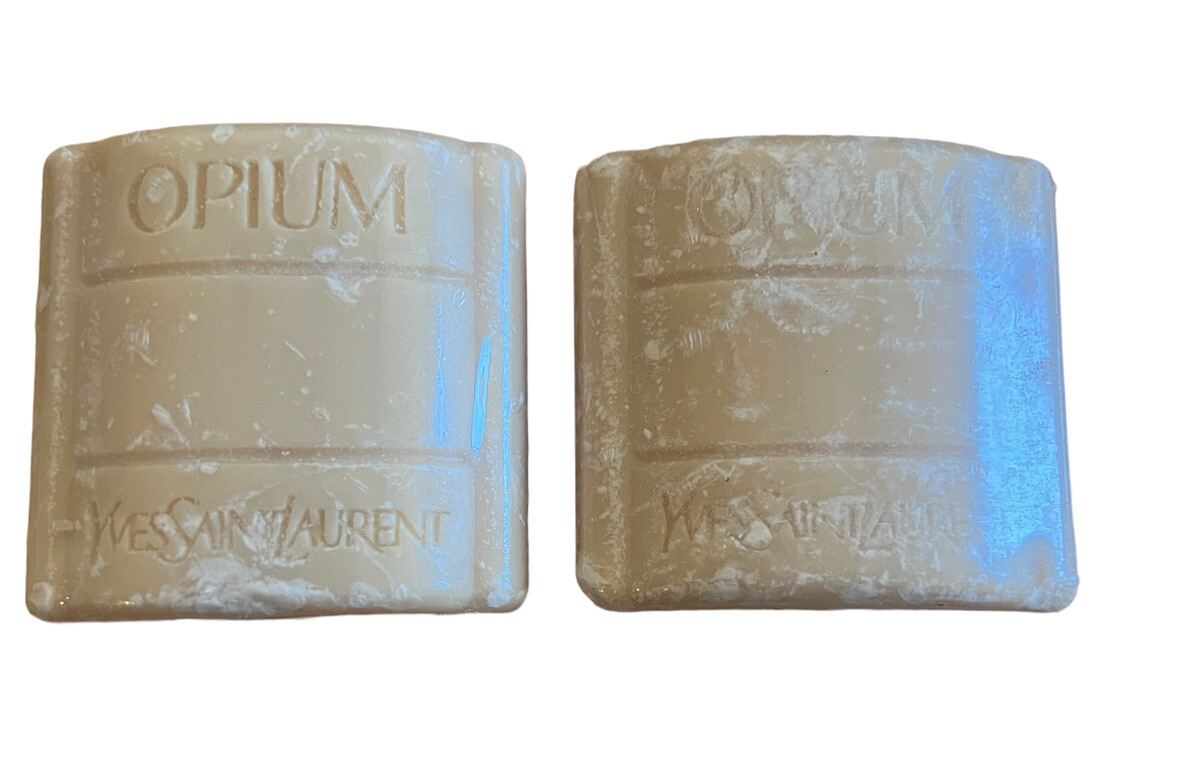 Yves Saint Laurent Opium Perfumed Bath Soap Savon Travel Size 1.6oz Each Lot 2