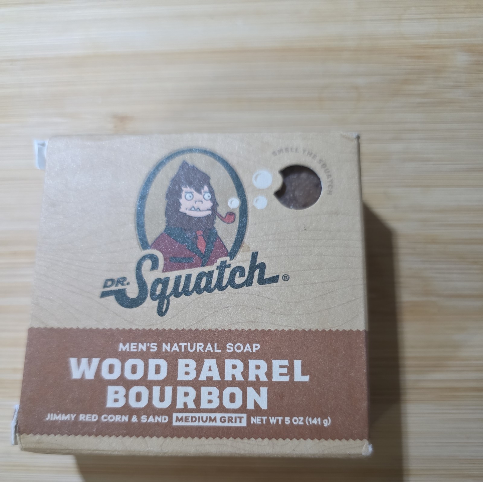 dr squatch wood barrel bourbon soap