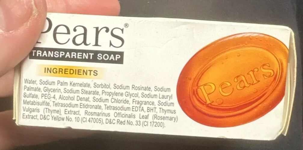 Pears Transparent Soap Bar Orginal Formula 2002, 4.4 Oz The Orginal Smell