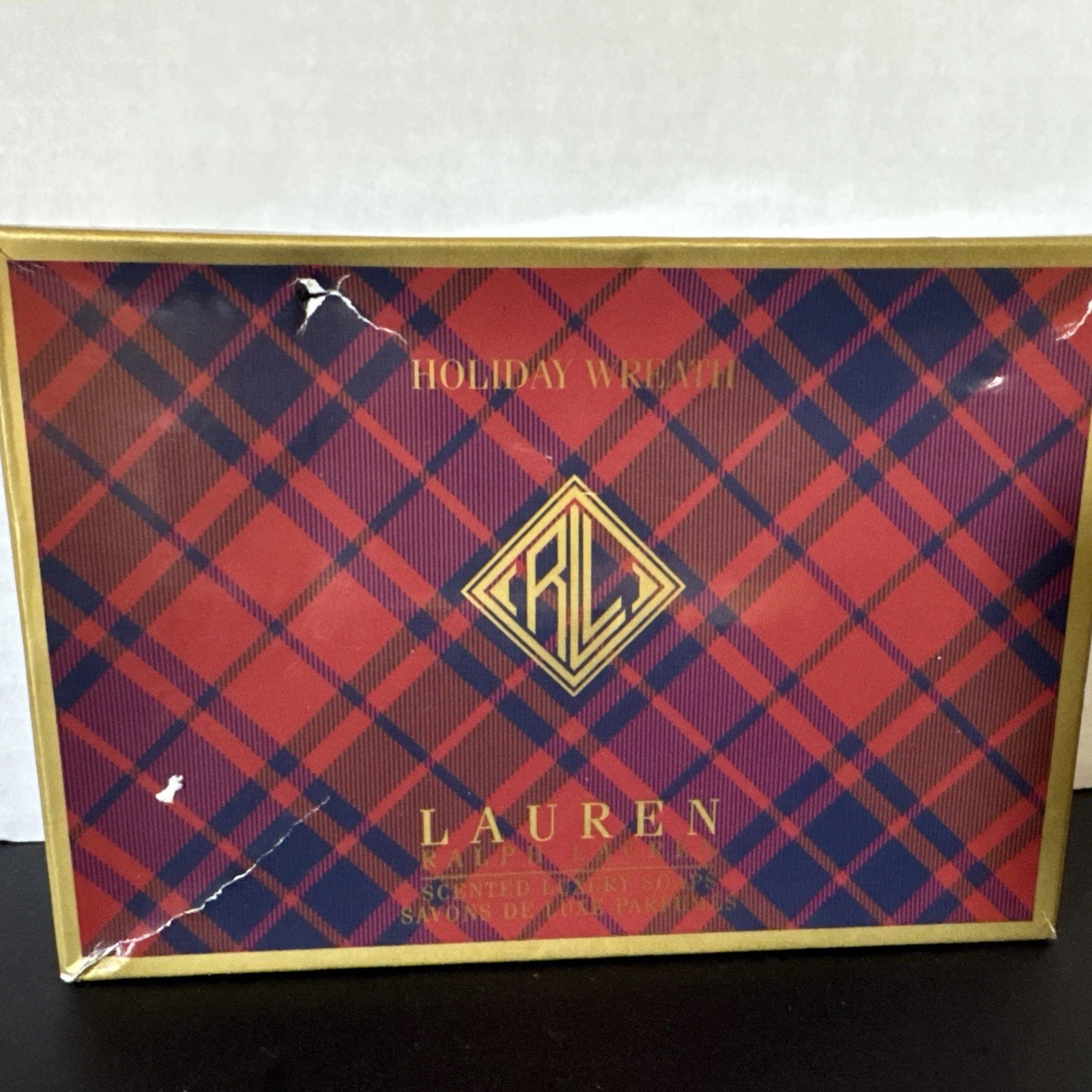 Rare Ralph Lauren Holiday Wreath Scented Luxury Soap Set 6 Guest Soaps