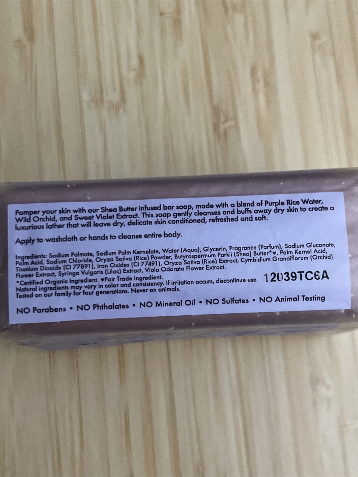 6)MOISTURE PURPLE RICE WATER VELVET SKIN BAR SOAP W ORCHID VIOLET DRY SKIN NIP