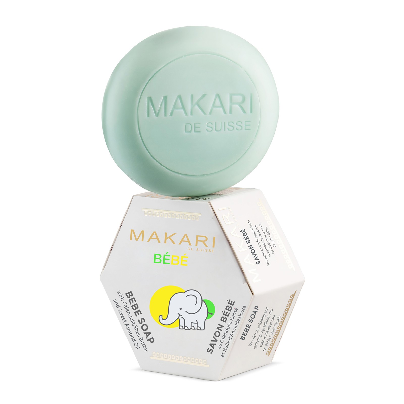 3 Pack Bebe Soap – Calendula by Makari for Women – 5.4 oz Soap