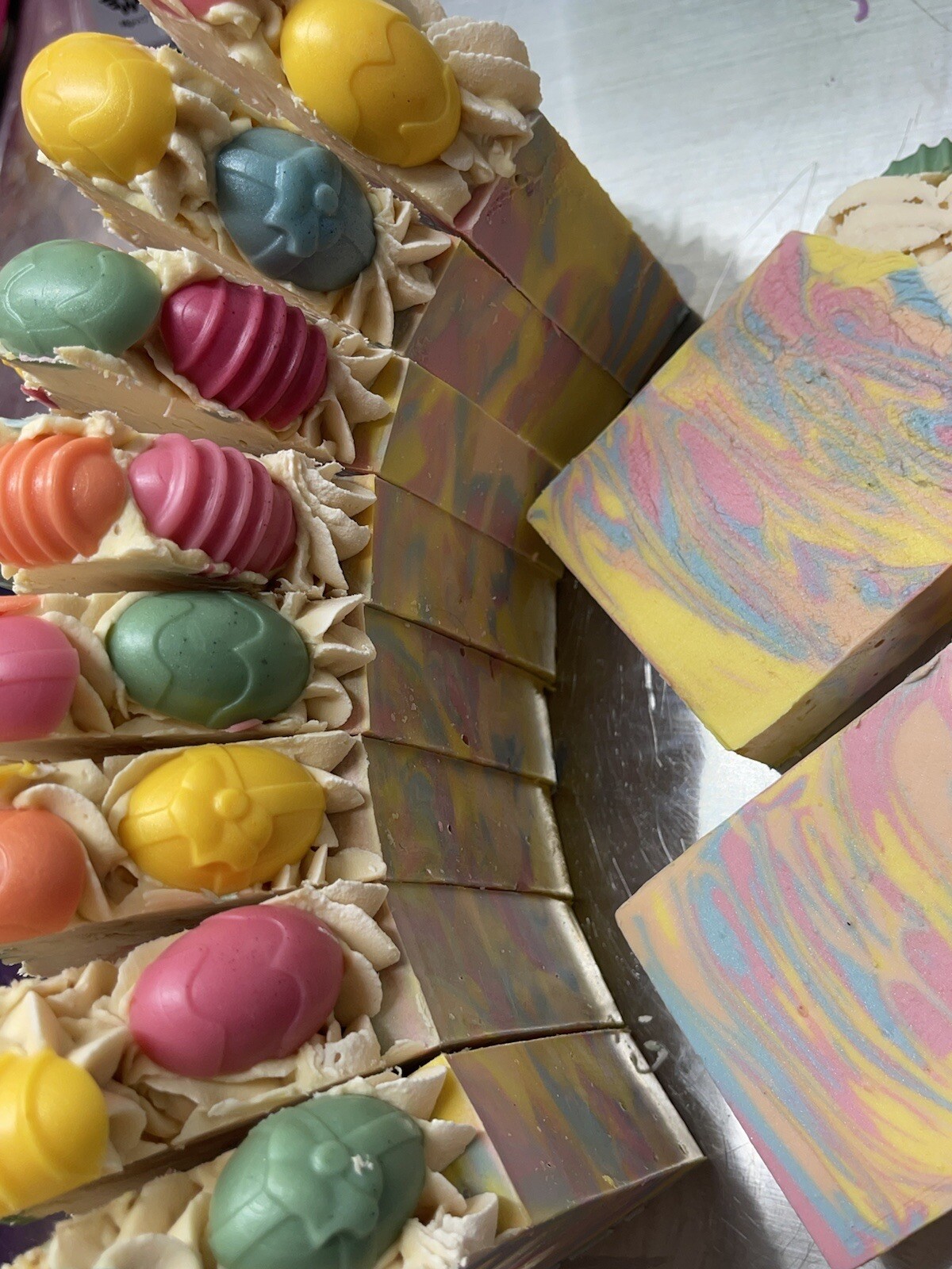 Colorful Eggs cold process artisan soap natural handmade With Oatmeal Clay 6.5oz