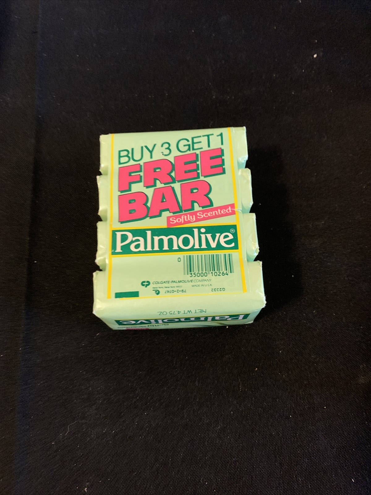 NOS – VTG – 1985 – 4.75 oz – 4 Bars – Palmolive Mild Softly Scented Soap P&G USA