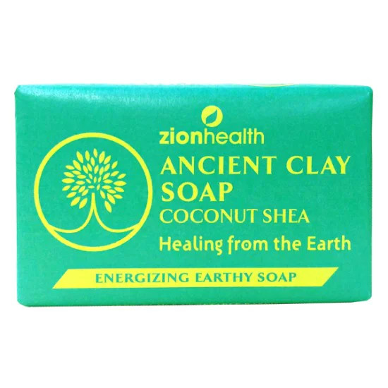 Zion Health Ancient Clay Soap Energizing Earthy Bar Soap Coconut Shea 6 oz