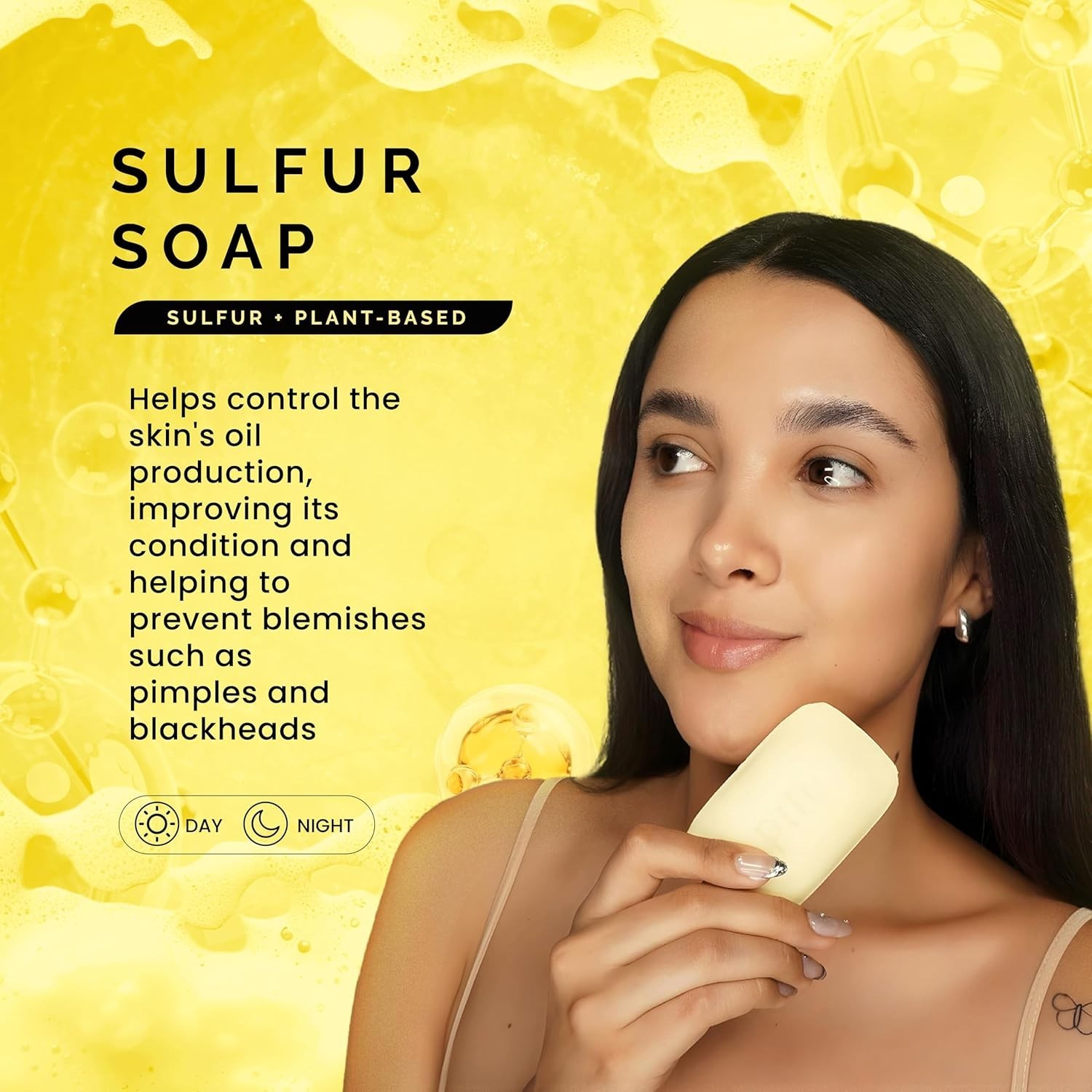 Pili Natural Sulfur Soap Bars (3 Pack) Jabón de azufre – Deep Cleansing and Oil