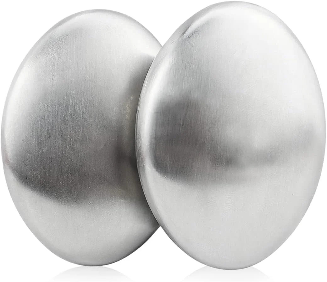 2 PCS Stainless Steel Soap, Magic Metal Odor Remover Bar Eliminating Smells Like