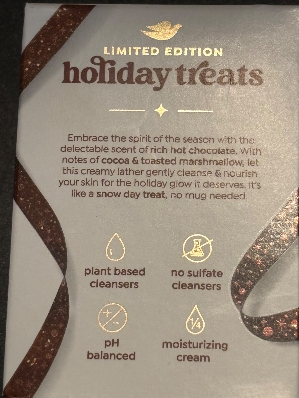 Dove Limited Edition Holiday Treat Bar Soap Hot Cocoa Swirl Scent lot of 2 5 oz