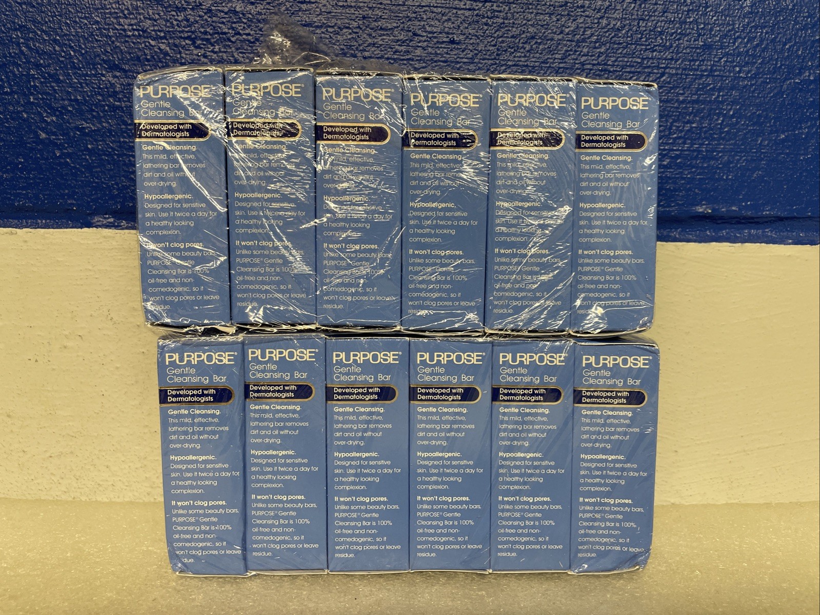 Purpose Gentle Cleansing Face Bar Oil-Free Hypoallergenic 6Oz Lot Of 12 Bars New