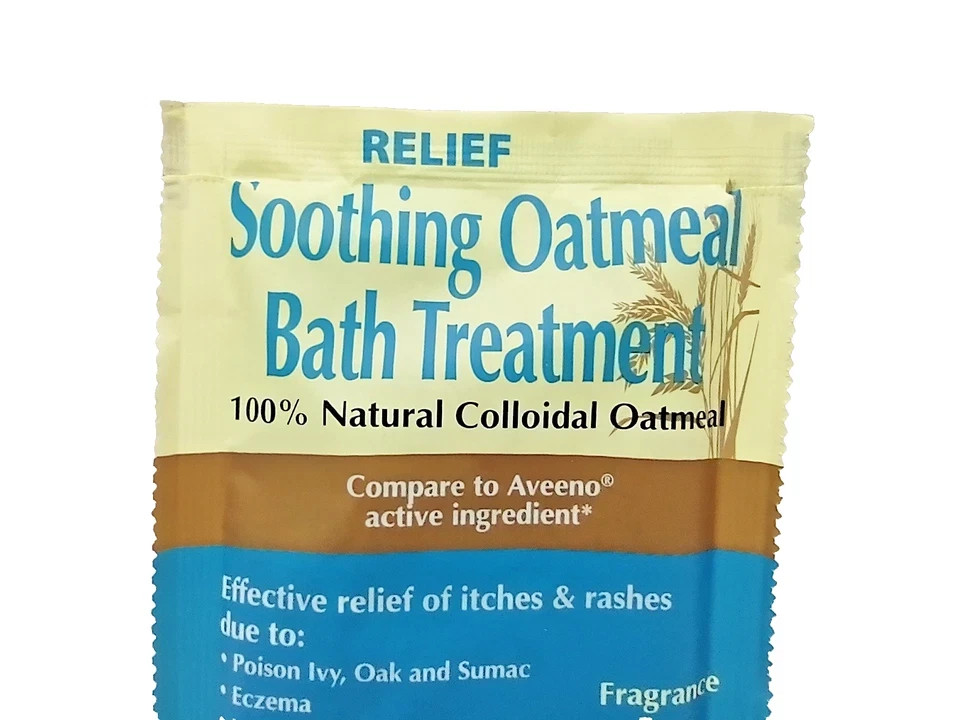2 x RELIEF SOOTHING OATMEAL BATH TREATMENT Fragrance Free 1.5 oz each