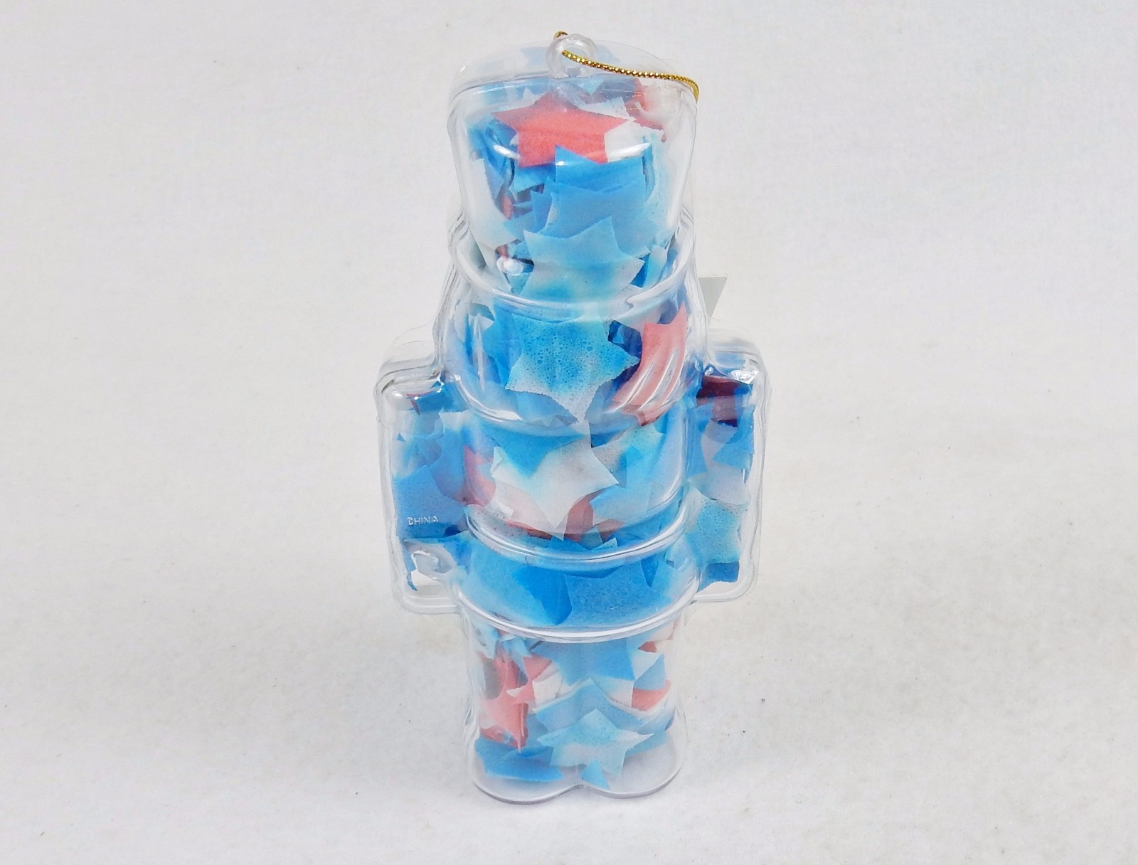 Toy Soldier Shape Bath Soap Ornament w/Colorful Confetti, Stocking Stuffer
