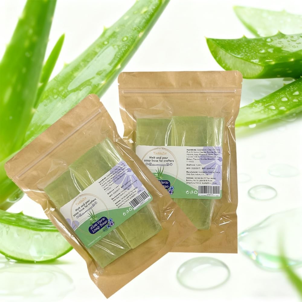 1LB Aloe Vera Melt & Pour Soap Base – DIY Handmade Unscented Glycerin Craft Soap