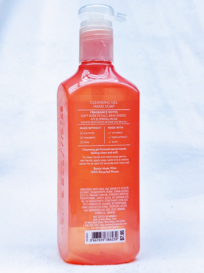 4 Bath & Body Works ROSE WATER IVY Cleansing Gel Hand Soap 8.0 oz