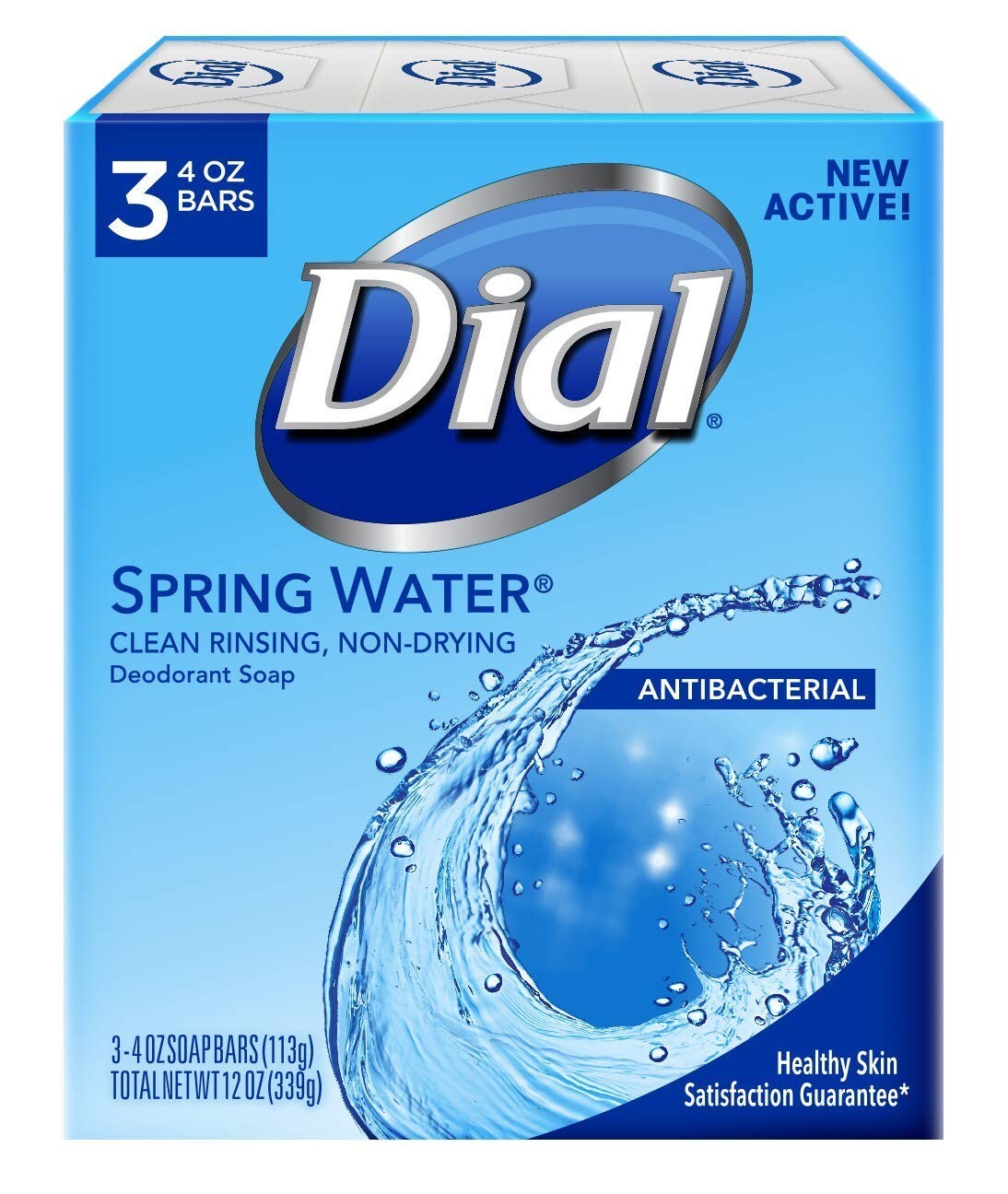 Dial Refresh & Renew Spring Water Bar Soap 4oz 3PK