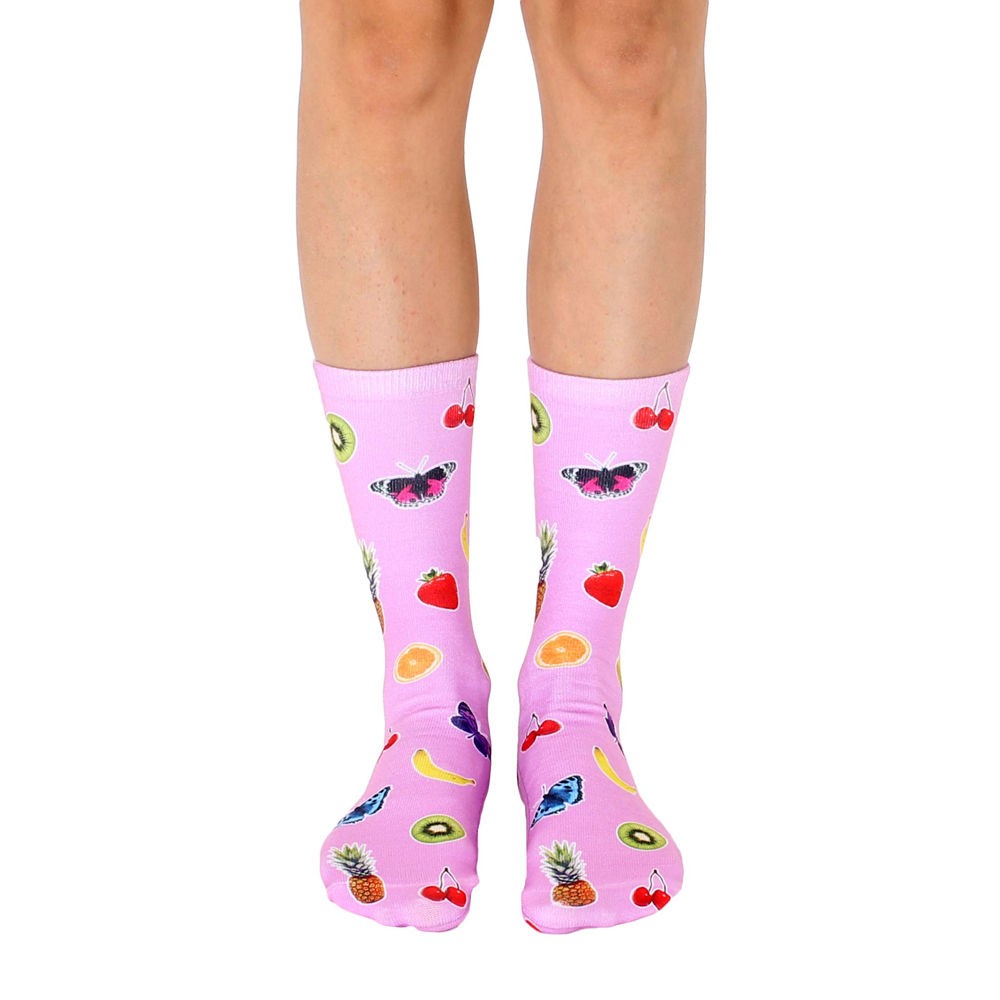 Living Royal Fruits Butterflies Crew Socks Model No. 7204C – 1 Pair