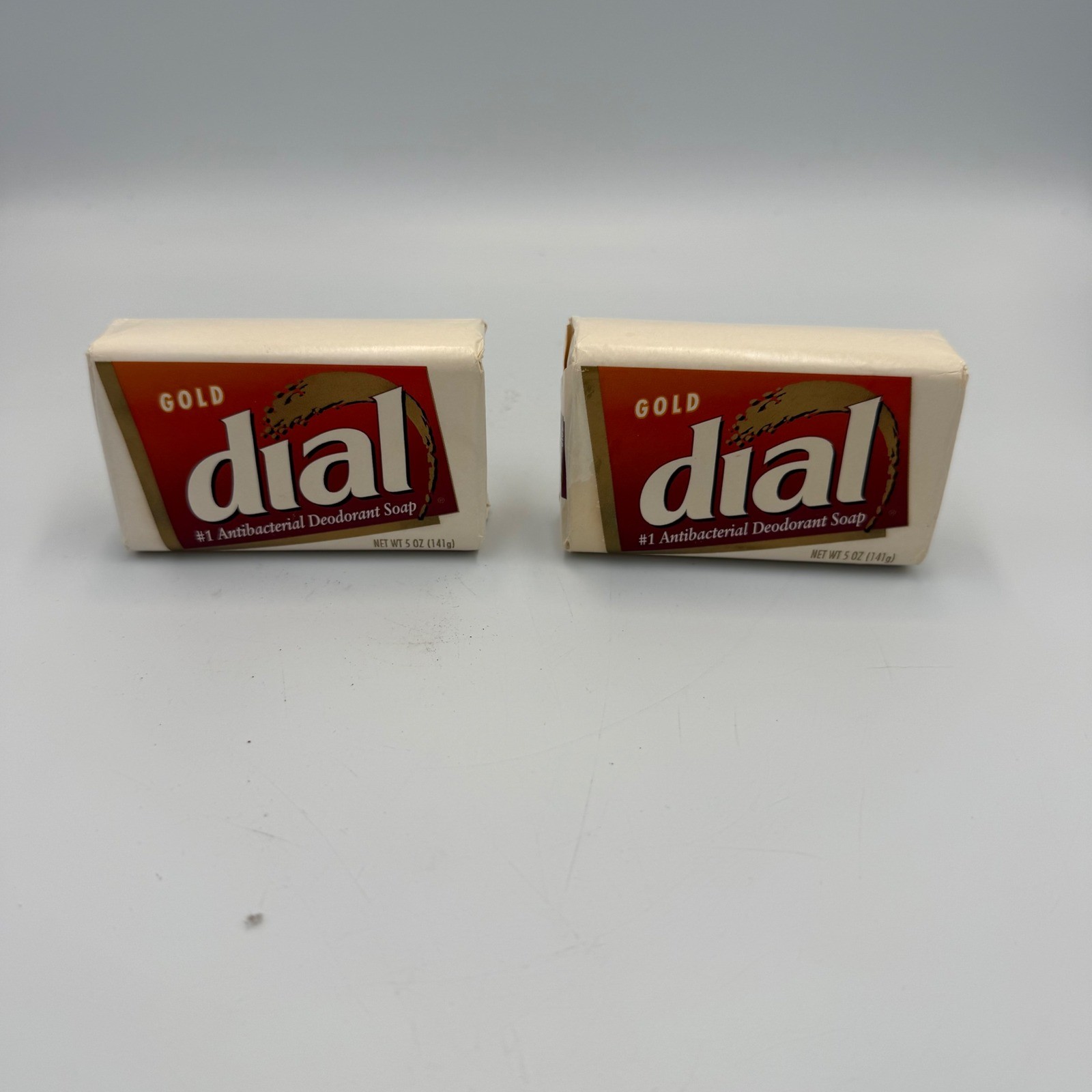 Vintage 80s Dial Gold Antibacterial Deodorant Soap 5 oz Bars Set of 2 New